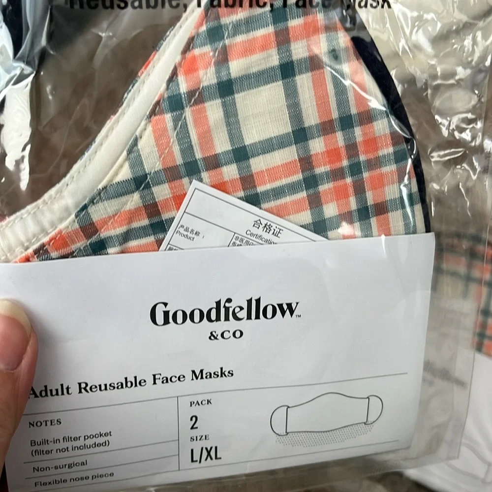Lot of 3 2-packs of Goodfellow & Co adult face masks